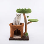 arbre a chat compact avec niche et plateforme d observation