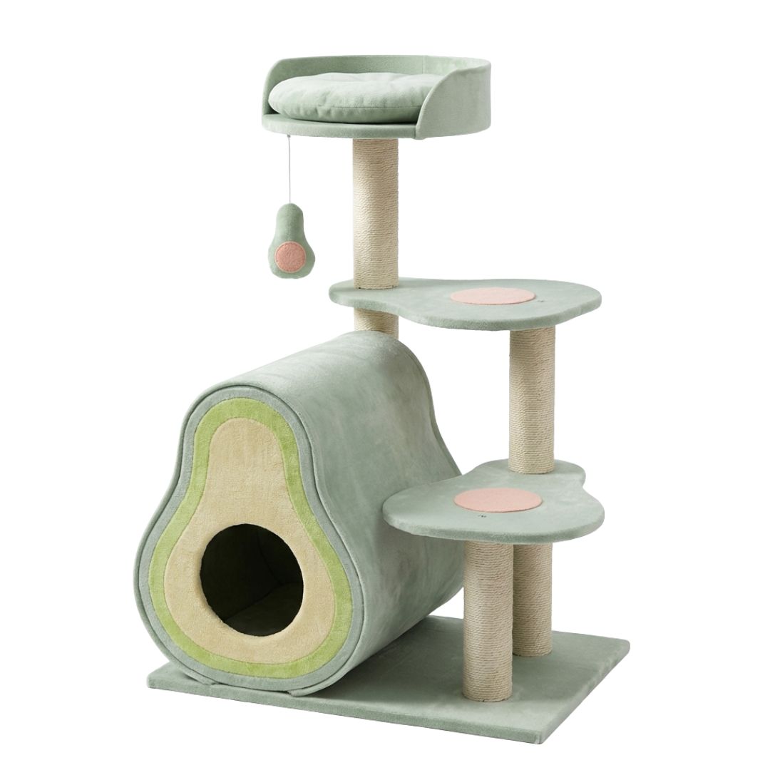 arbre a chat 85 cm avec niche et plateformes pour chat