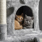 arbre a chat avec niche fermée pour chat