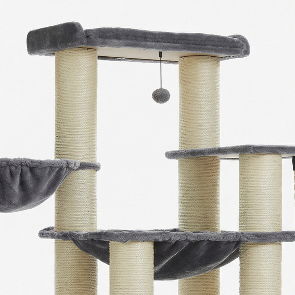 arbre a chat avec hamac et plateformes de repos