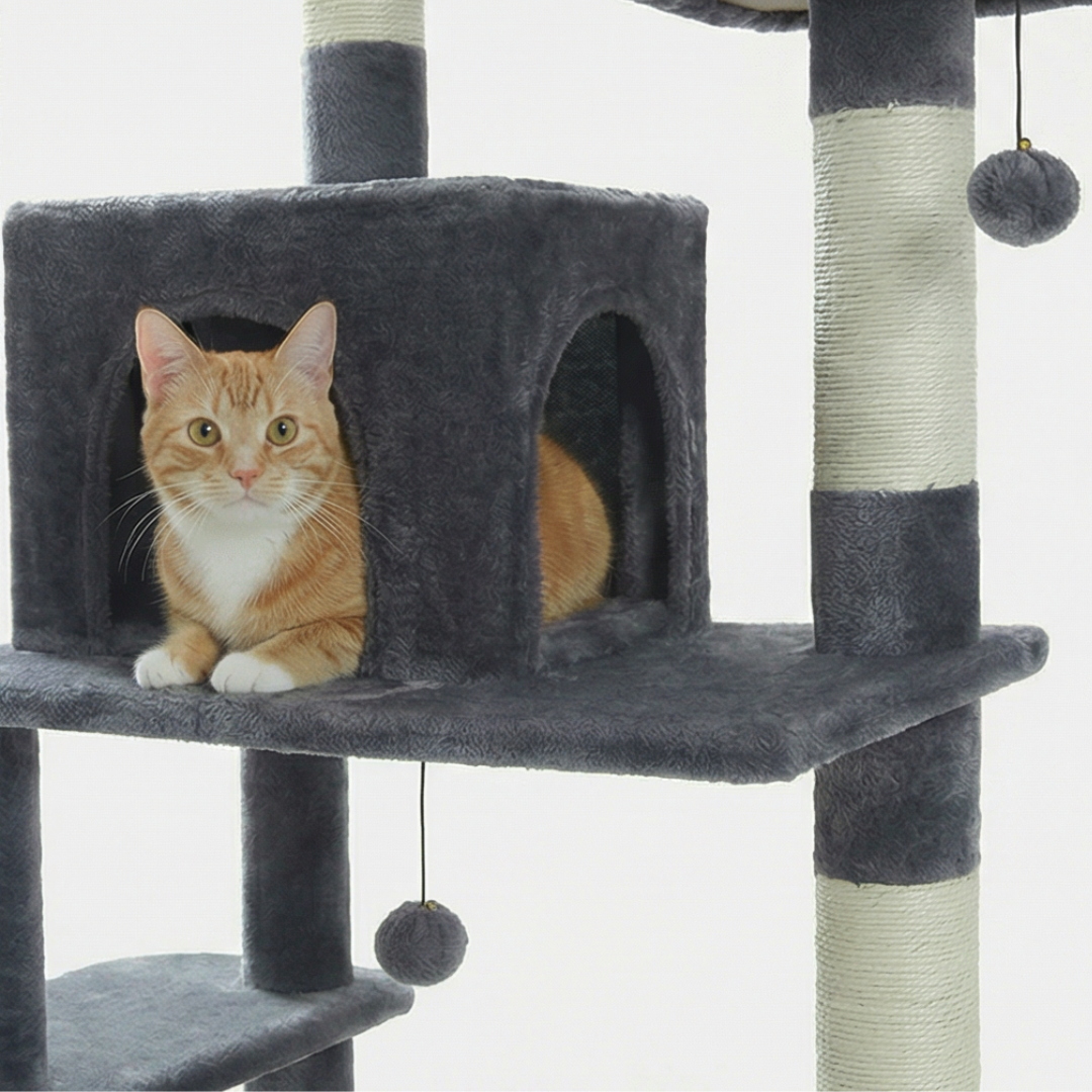 arbre a chat avec hamac suspendu