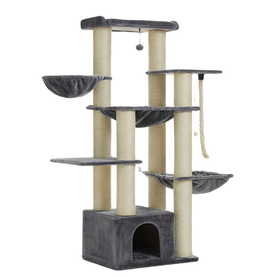 arbre a chat design avec plateformes et niches