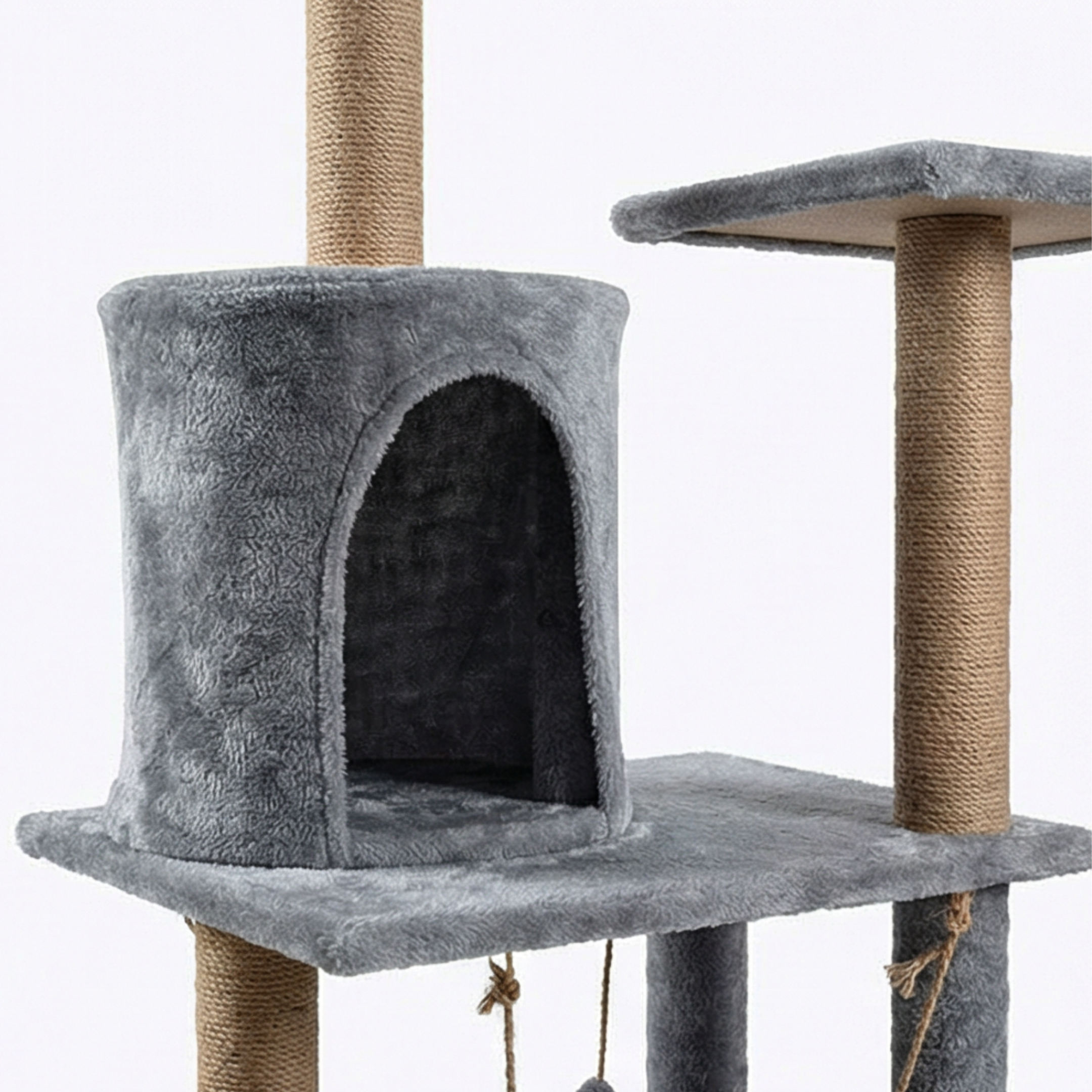 arbre a chat gris multi niveaux