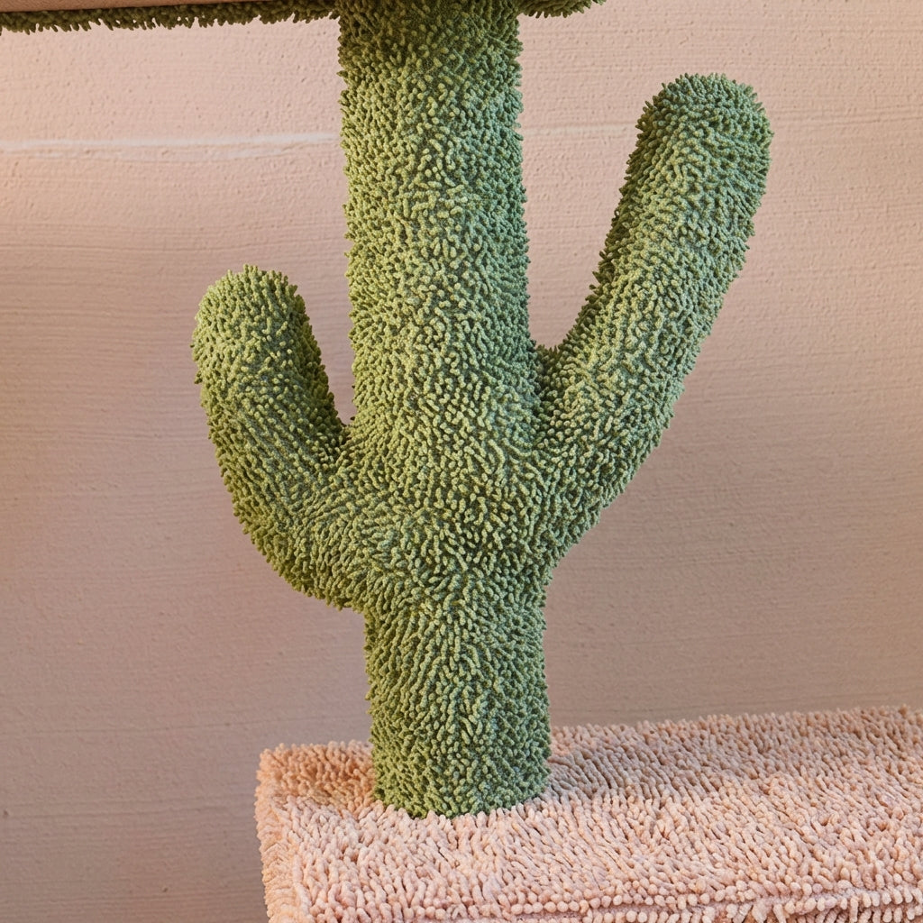 detail griffoir sisal sur arbre a chat cactus