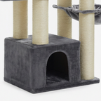 grand arbre a chat gris multi niveaux